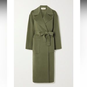 MICHAEL MICHAEL KORS
Belted wool-blend felt coat
Green Medium
